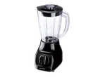 Black SilverCrest blender with a transparent jug.