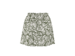 Saia ESMARA com padrão floral verde azeitona e branco