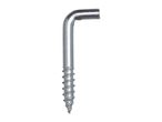 Single metal screw hook with a right-angle bend