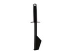 Black kitchen spatula with a hanging hole on the handle