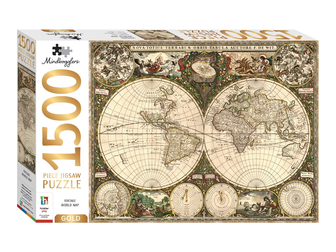 Mindbogglers 1500-piece vintage world map jigsaw puzzle