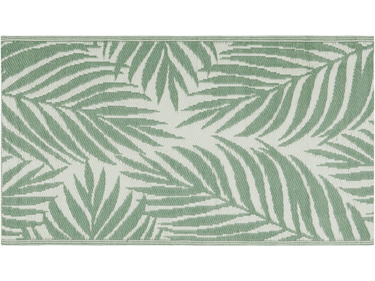 Spoljašnji tepih sa zelenim dezenom palminog lišća
