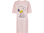 Ροζ νυχτικό Snoopy με κείμενο 'It's good to have a friend'.