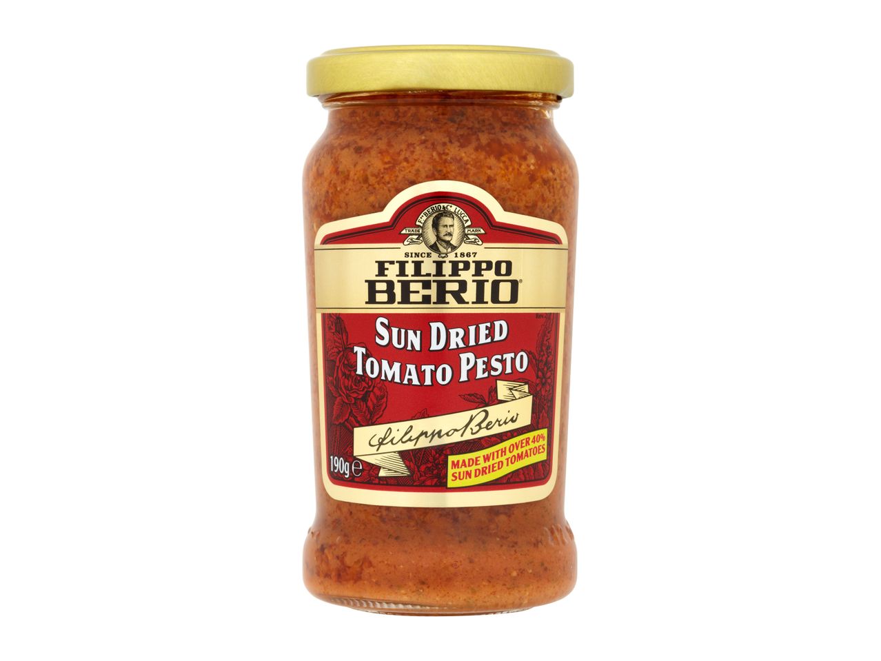 Filippo Berio Sun Dried Tomato Pesto jar