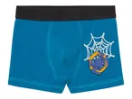 Kék fiú boxer alsó pókháló és pók mintával.