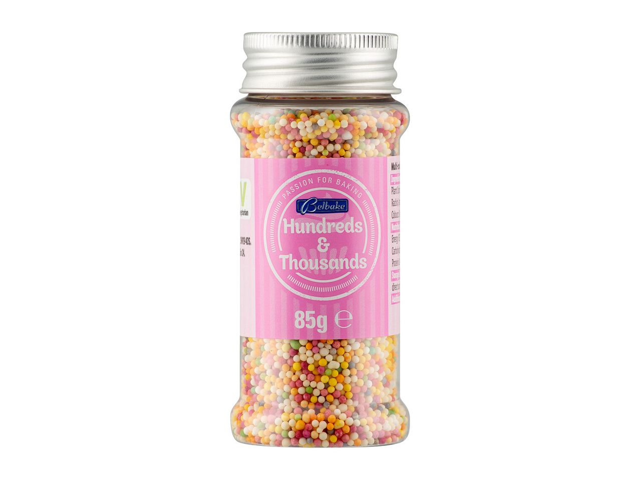 85g jar of Dr. Oetker Hundreds & Thousands sprinkles.