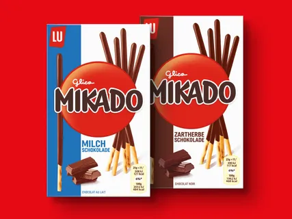 Mikado Stäbchen mit Schokolade