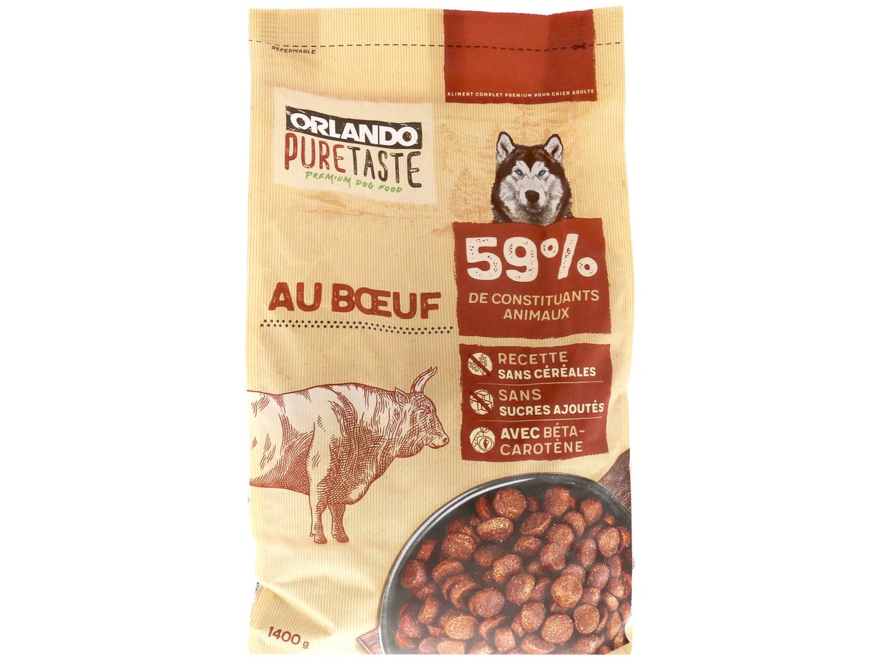 Croquettes pour chien nature