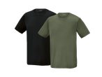 PARKSIDE muške majice, pakovanje od 2: jedna crna i jedna maslinasto zelena.