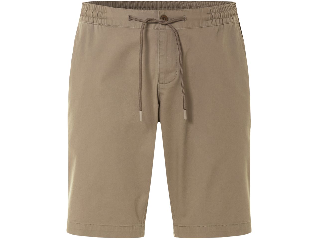 Beige drawstring casual shorts