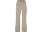 Beige laie säärega püksid nööriga.