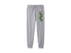 Graue Jogginghose mit Minecraft-Motiv.