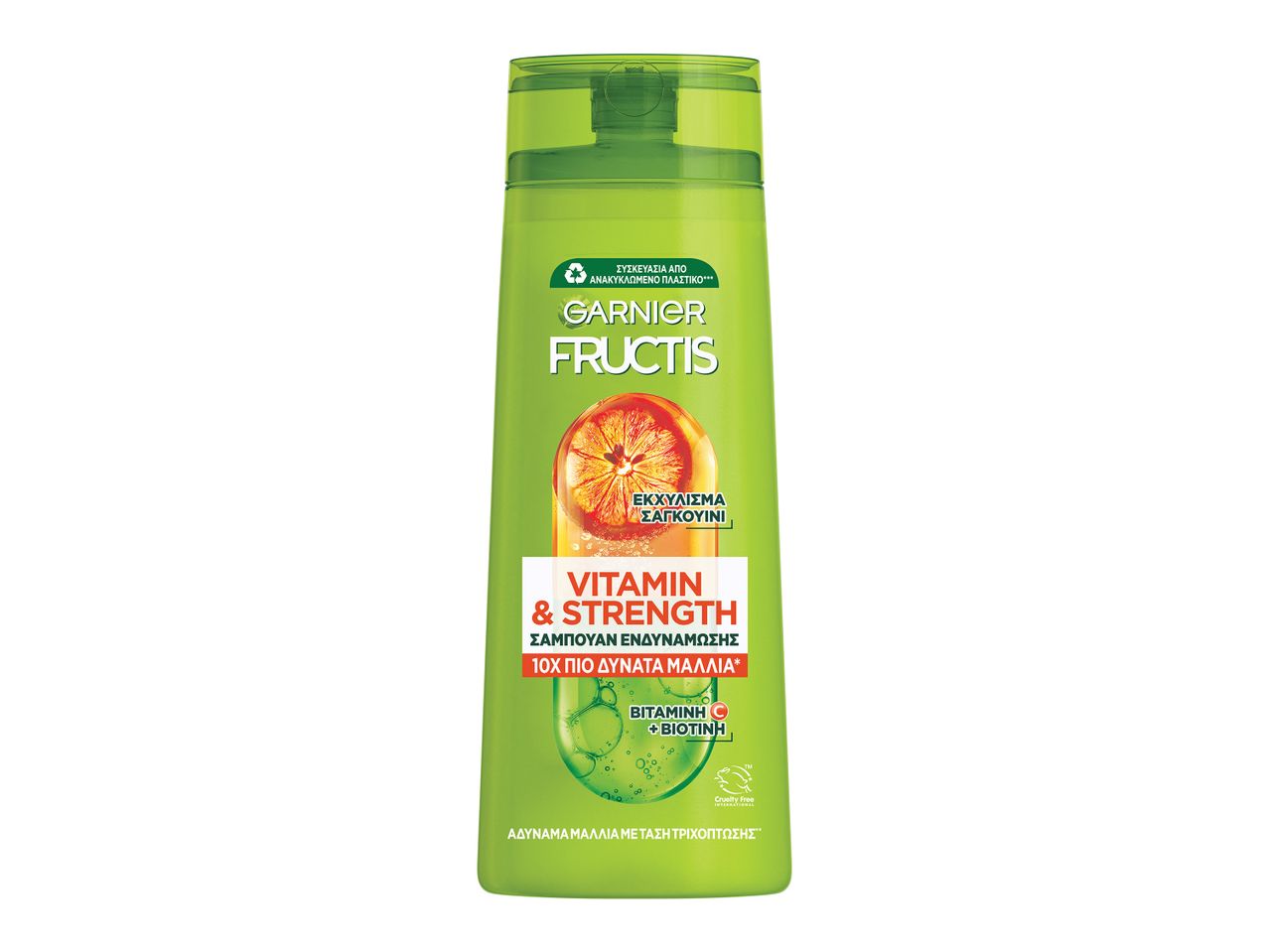 Σαμπουάν μαλλιών Garnier Fructis με βιταμίνες.
