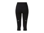 Black women's capri leggings with reflective details