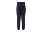 Navy blue women's trousers with an elastic waistband and pockets.