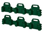 Two sets of Parkside dark green plastic wall-mounted organizers.