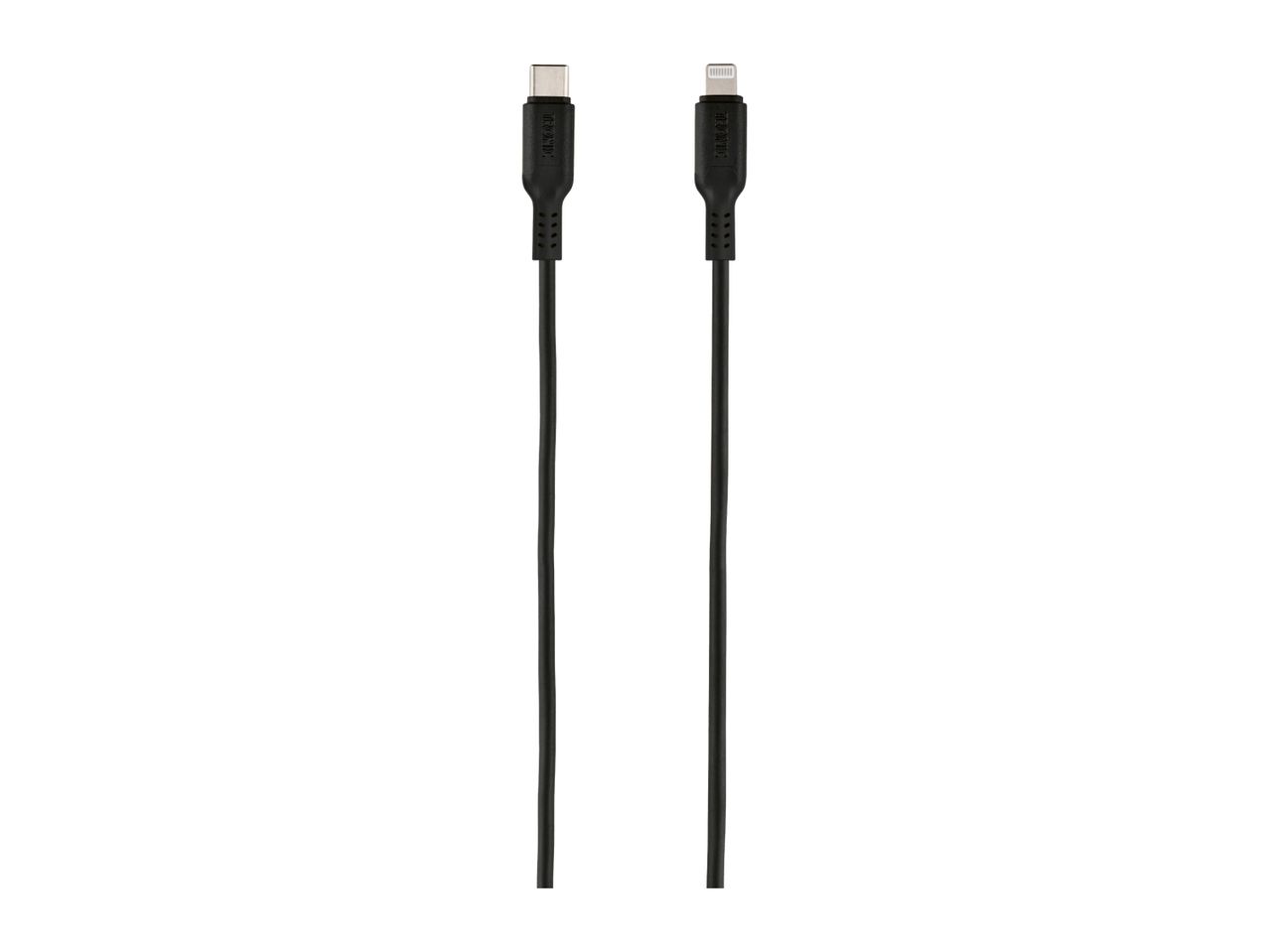 Black USB-C to Lightning charging cable with text 'TRONIC' on both connectors.