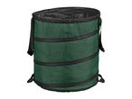 Green pop-up garden bag with black trim and handles
