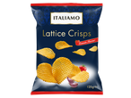 ITALIAMO Lattice Crisps aardappelchips, tomaten smaak, 125g.