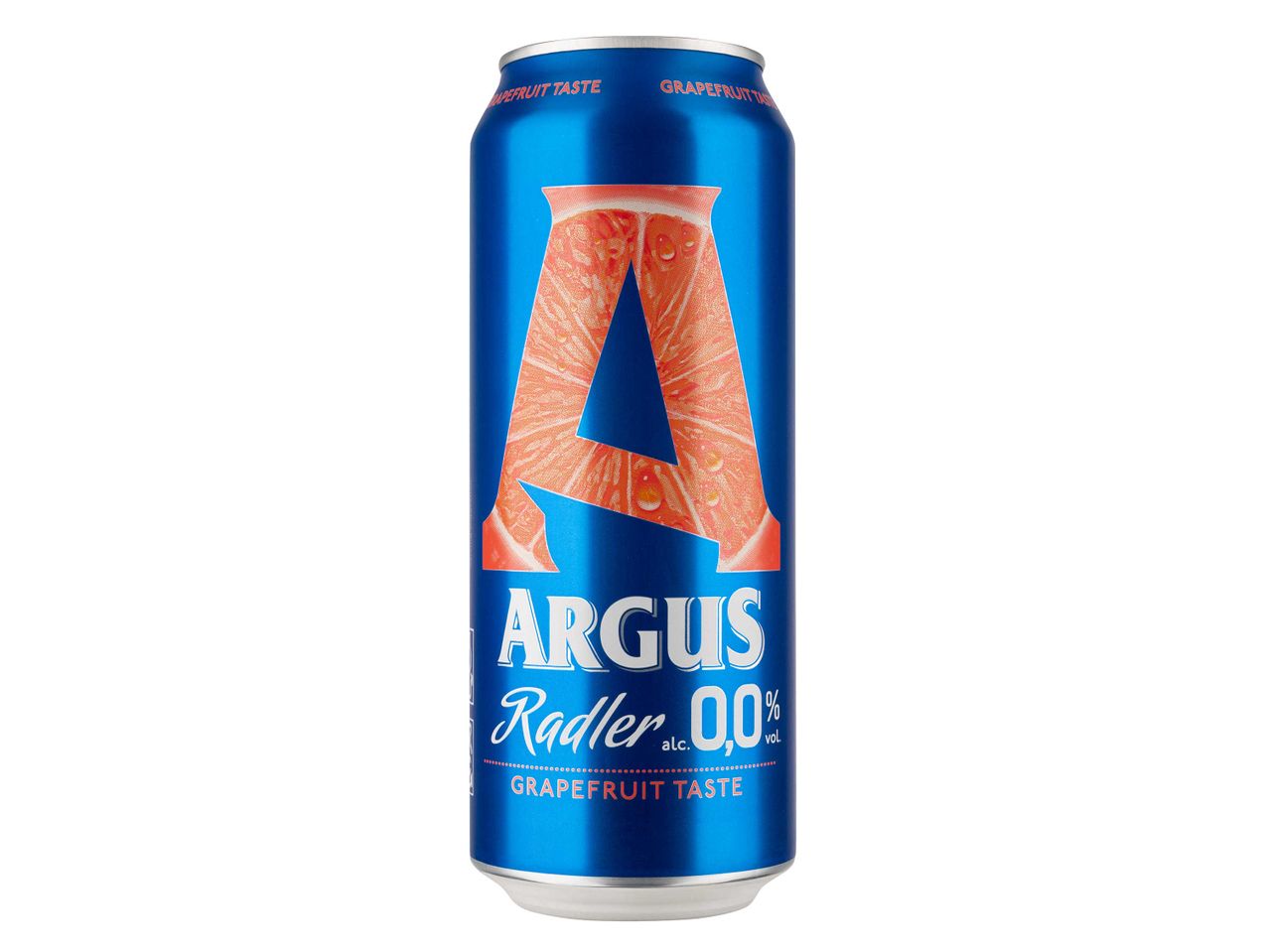 Argus Radler 0,0%-os grapefruit ízesítésű ital konzervben.