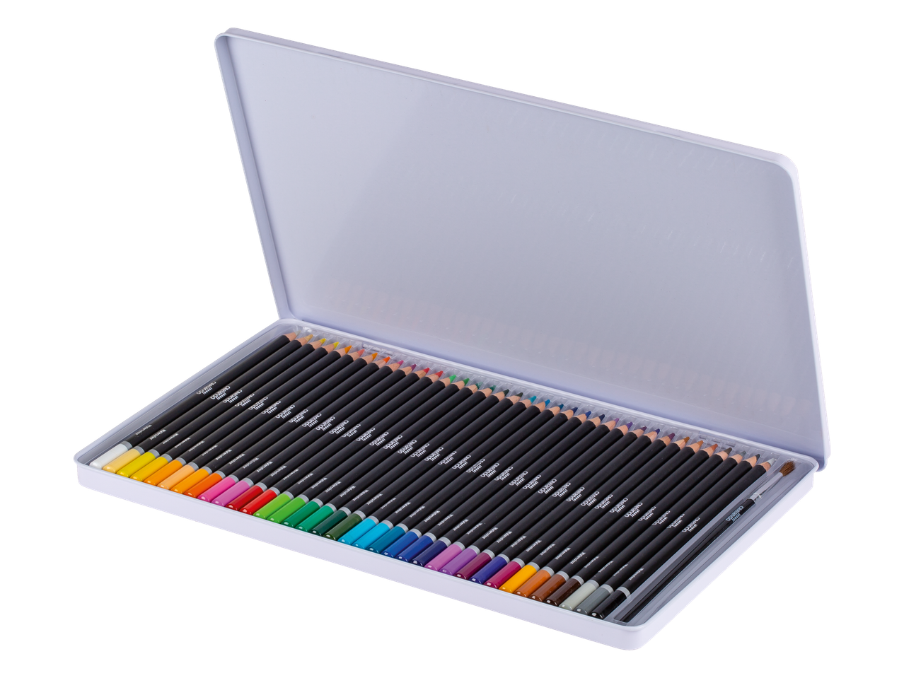 Crelando akvareliniai pieštukai metalinėje dėžutėje, su teptuku