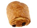 Golden-brown and flaky pain au chocolat.