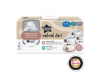 Baby bottle set with natural latch and anti-colic features, recommended by mums.