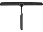 Black window squeegee with a sleek, modern design on a white background.