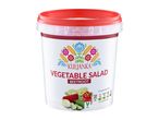 A large bucket of Brunka Vegetable Salad.