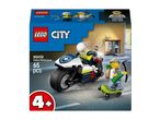 Toy police motorcycle chasing a thief on a skateboard with money, 65 pieces, 4+.