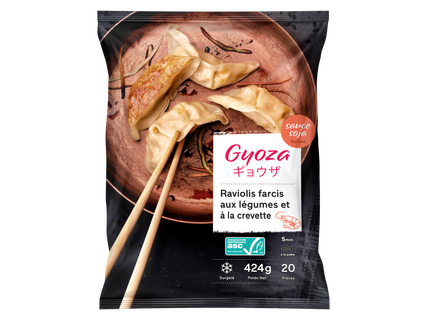 Gyosa aux crevettes avec sauce