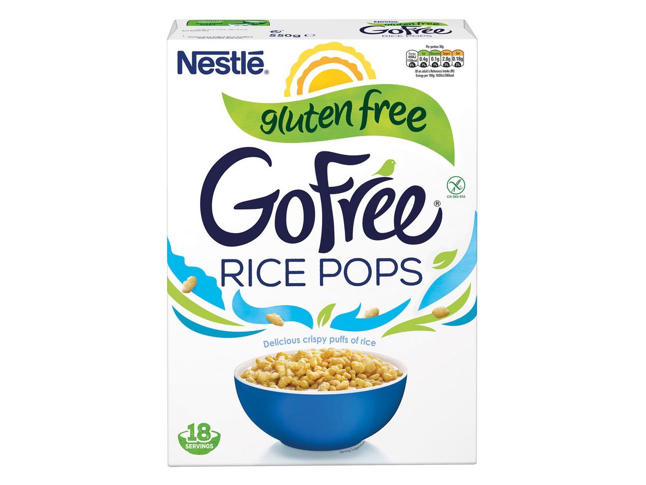 Go to full screen view: Nestlé GoFree Rice Pops - Image 1
