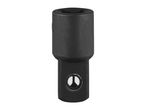 Black impact socket adapter on a white background.
