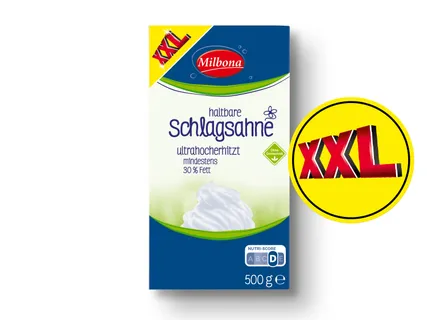 Milbona Schlagsahne XXL