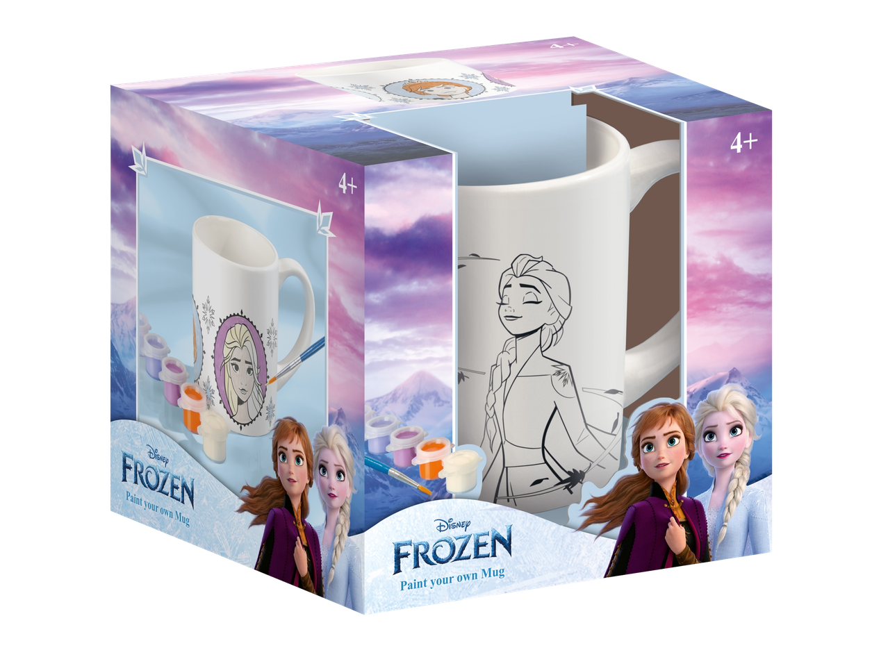 Disney Frozen: setovi za ukrašavanje šolja sa bojama.