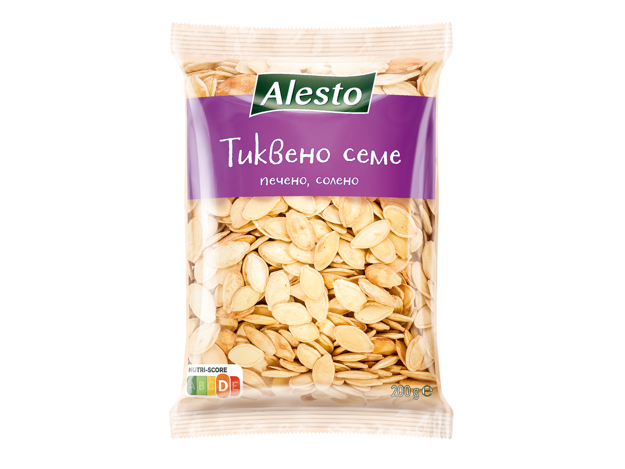 Пакет печени и солени тиквени семки с Nutri-Score D, 200 гр.