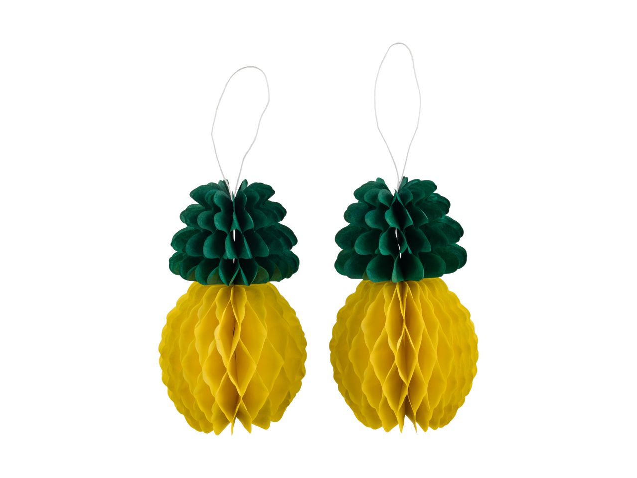To søde ananas-pynt i papir til fest.