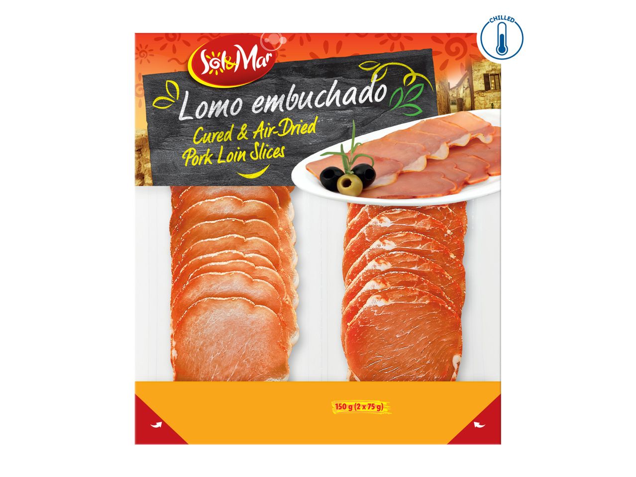 Sol&Mar cured & air-dried pork loin slices.