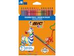 Опаковка от 18 цветни молива BIC Kids Evolution Stripes с шарени животни.