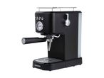 A black De'Longhi espresso machine with a chrome handle.