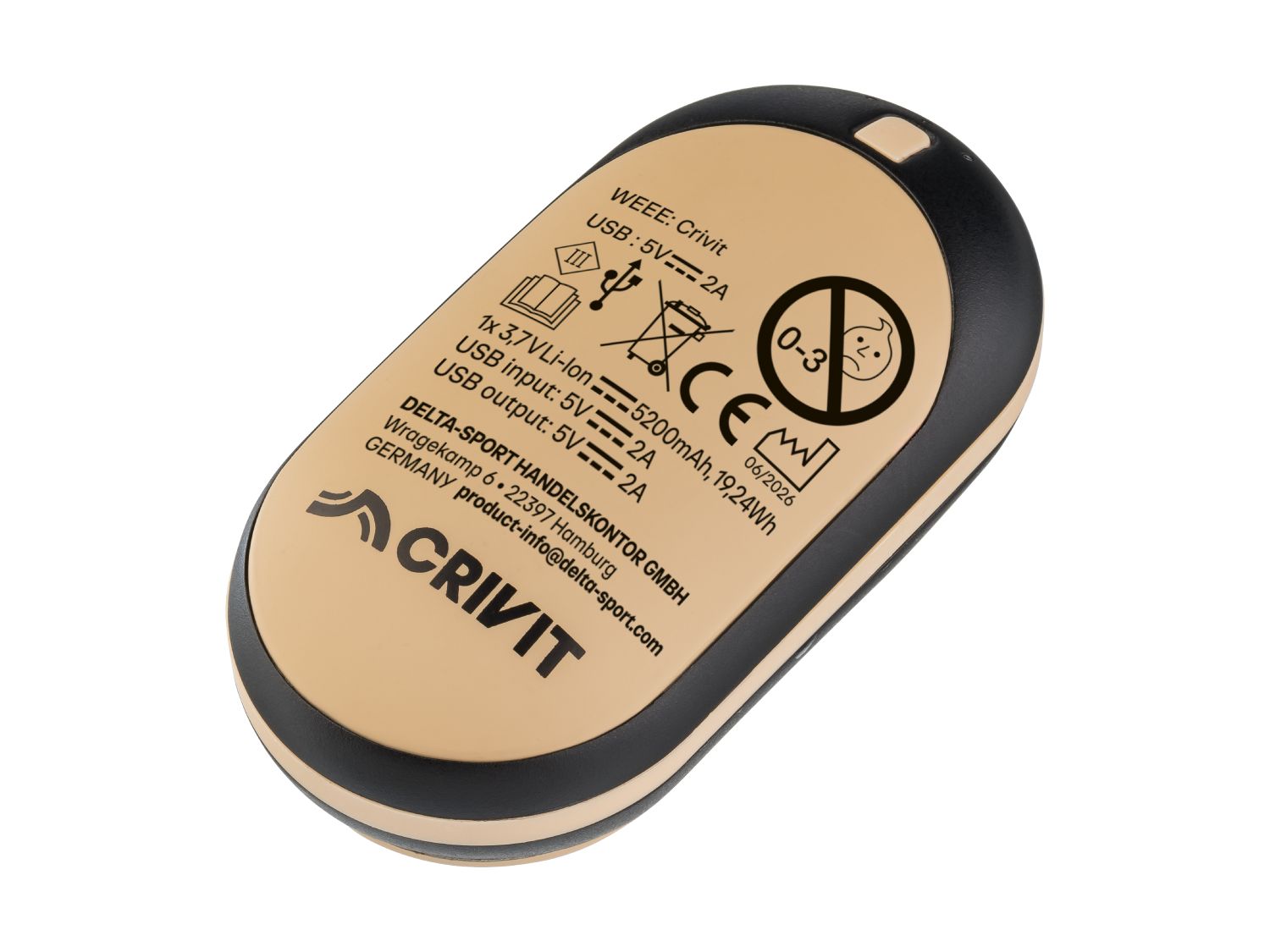 CRIVIT Rechargeable Hand Warmer | Lidl