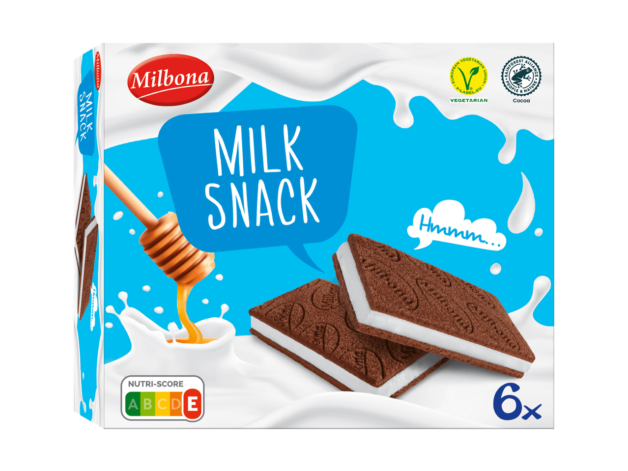 Süße Milch-Snack-Kekse von Süßmond, 6 Stück in der Packung.