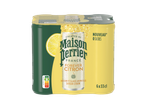 Pack de 6 canettes de boisson pétillante aromatisée au citron, sans sucres, avec Nutri-Score B.