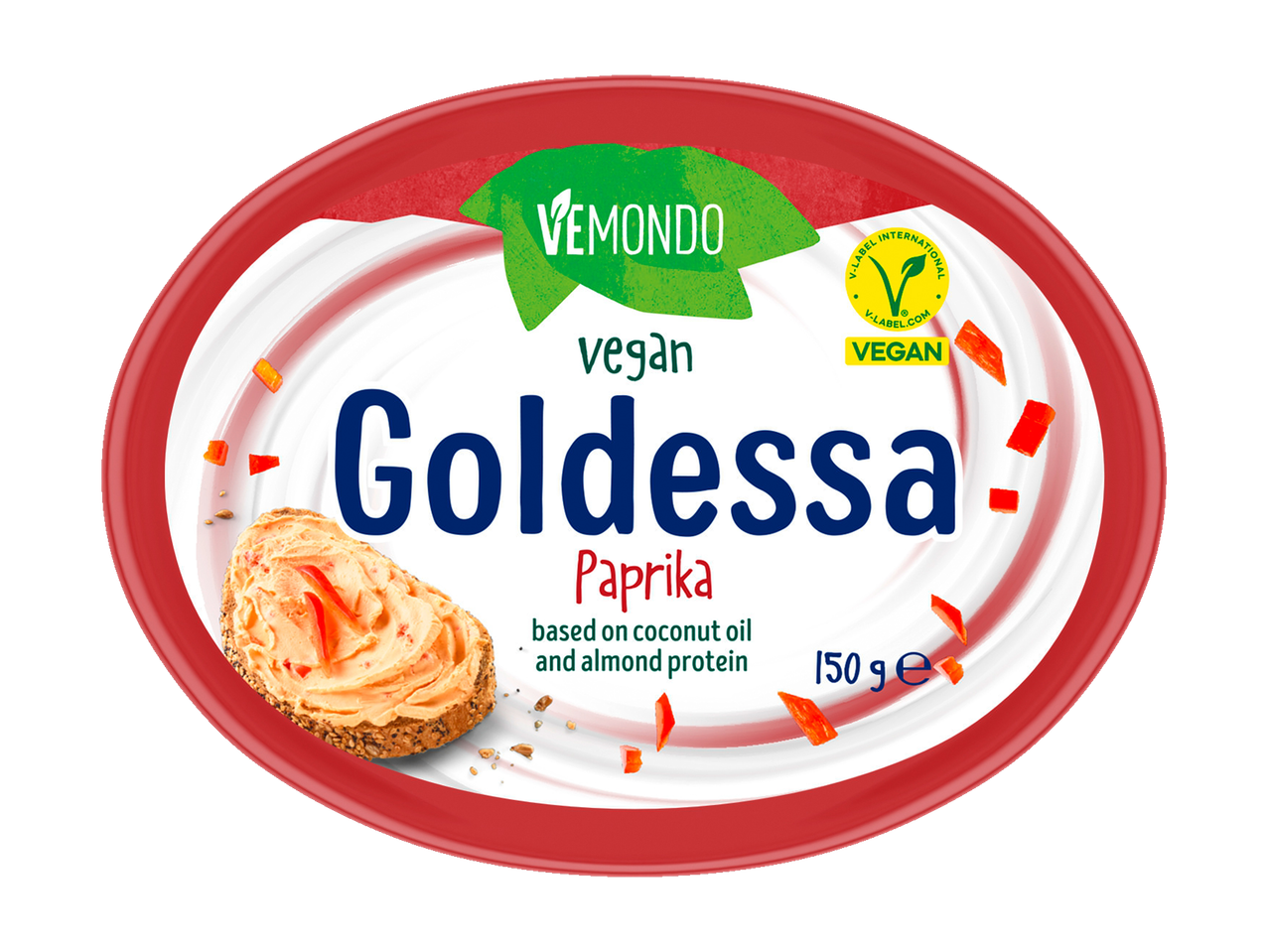 VEMONDO Goldessa vegán paprikás krém kókuszolajjal és mandulaproteinnel, 150 g.