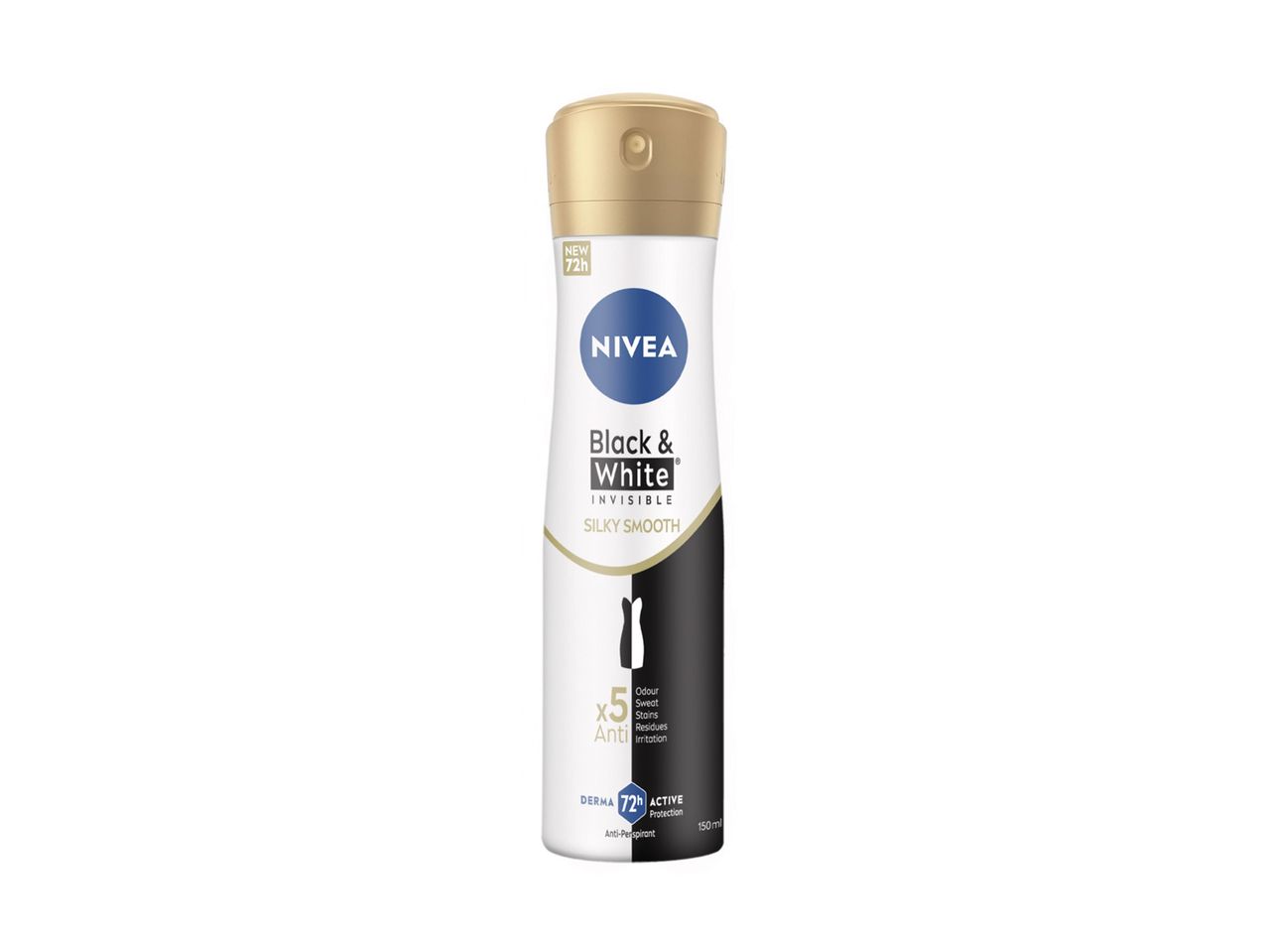 NIVEA Black & White Invisible αεροζόλ, απαλό αποσμητικό.