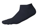 Single dark blue ankle sock, shown from the side on a white background.