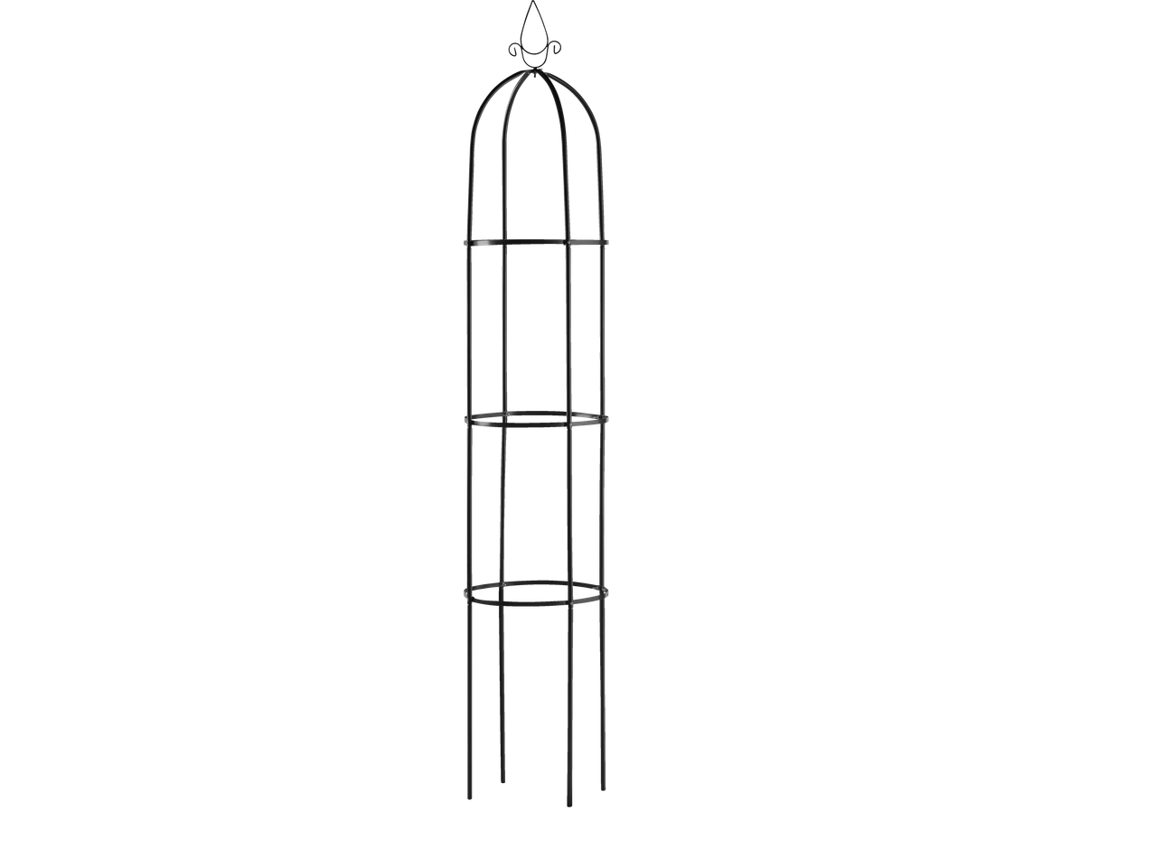Treliça de jardim Livarno para rosas ou plantas trepadeiras, em metal preto com design arqueado.