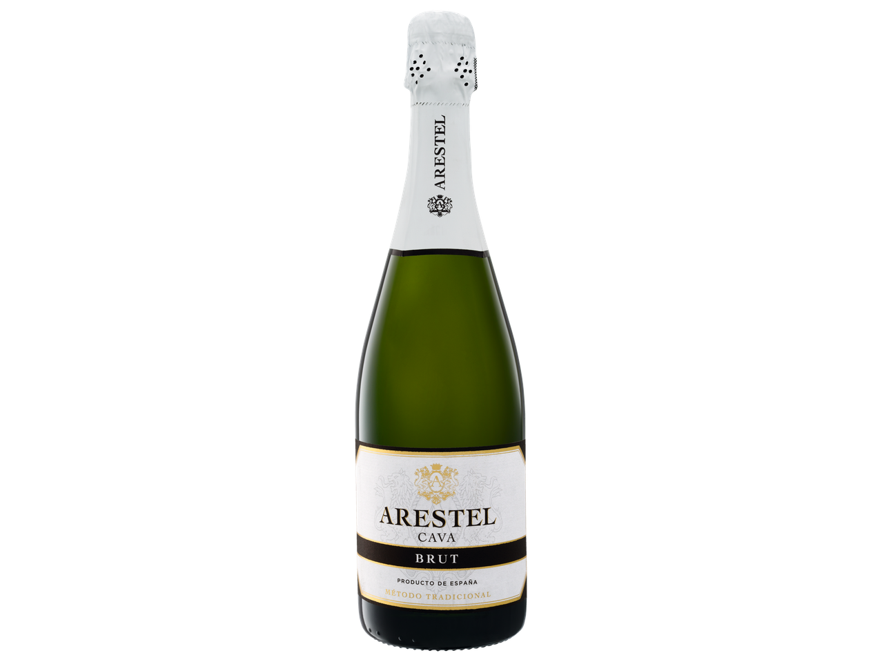 Arestel Cava Brut putojančio vyno butelis.