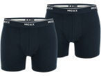 Twee paar donkerblauwe MGXX boxershorts.