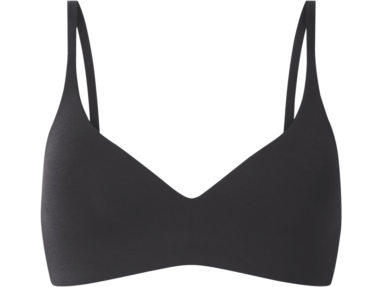 Sutien ESMARA fără sârmă, negru, cu bretele subțiri